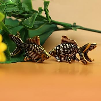 Amazon.co.jp: GUOOL 真鍮のゴールデンフィッシュの富の彫像金魚